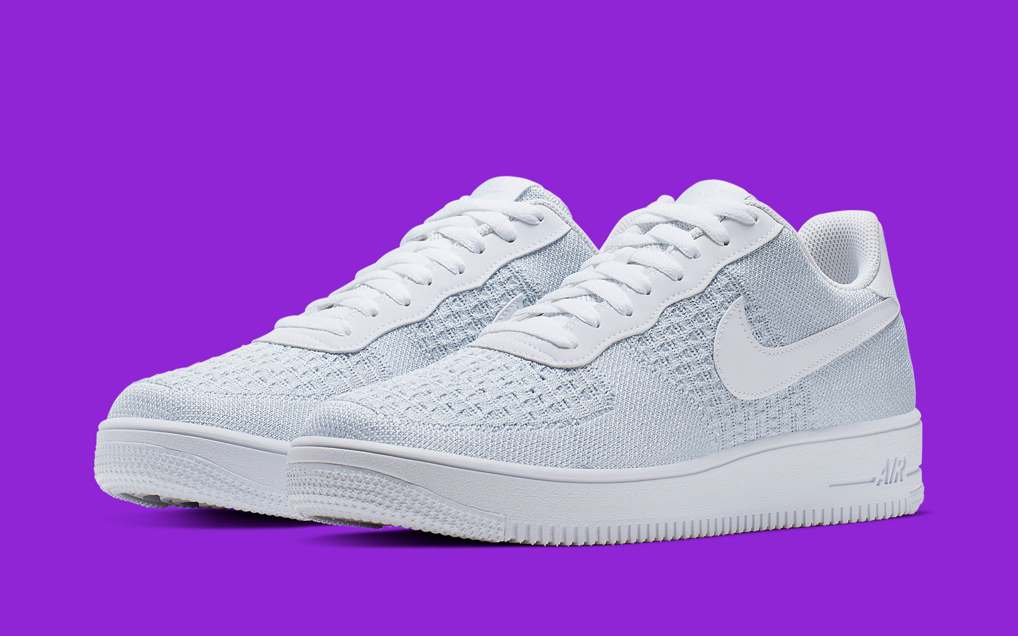 Air force 1 flyknit 2 white pure platinum sales